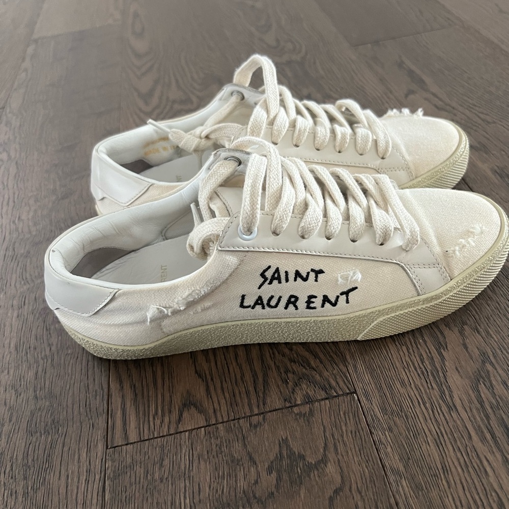 Yves Saint Laurent Cream Sneakers